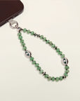 Leah Phone Charm in Jade shown in looped form with silver and gold accents on a neutral background.
