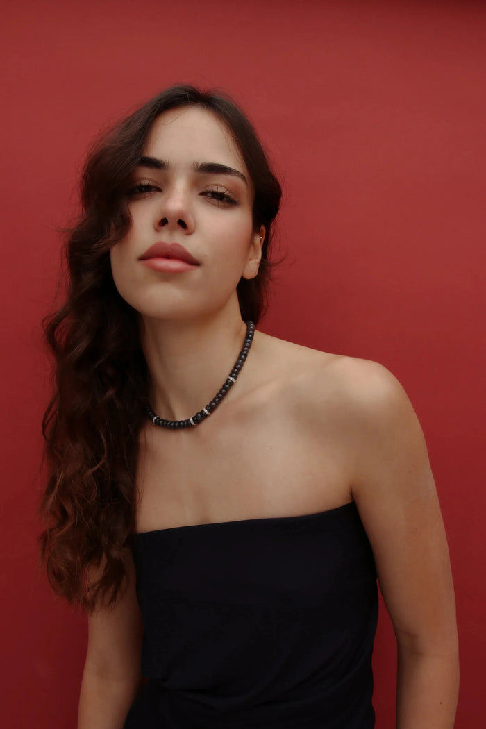 Fanny Necklace - Onyx & Diamond, MyAleph