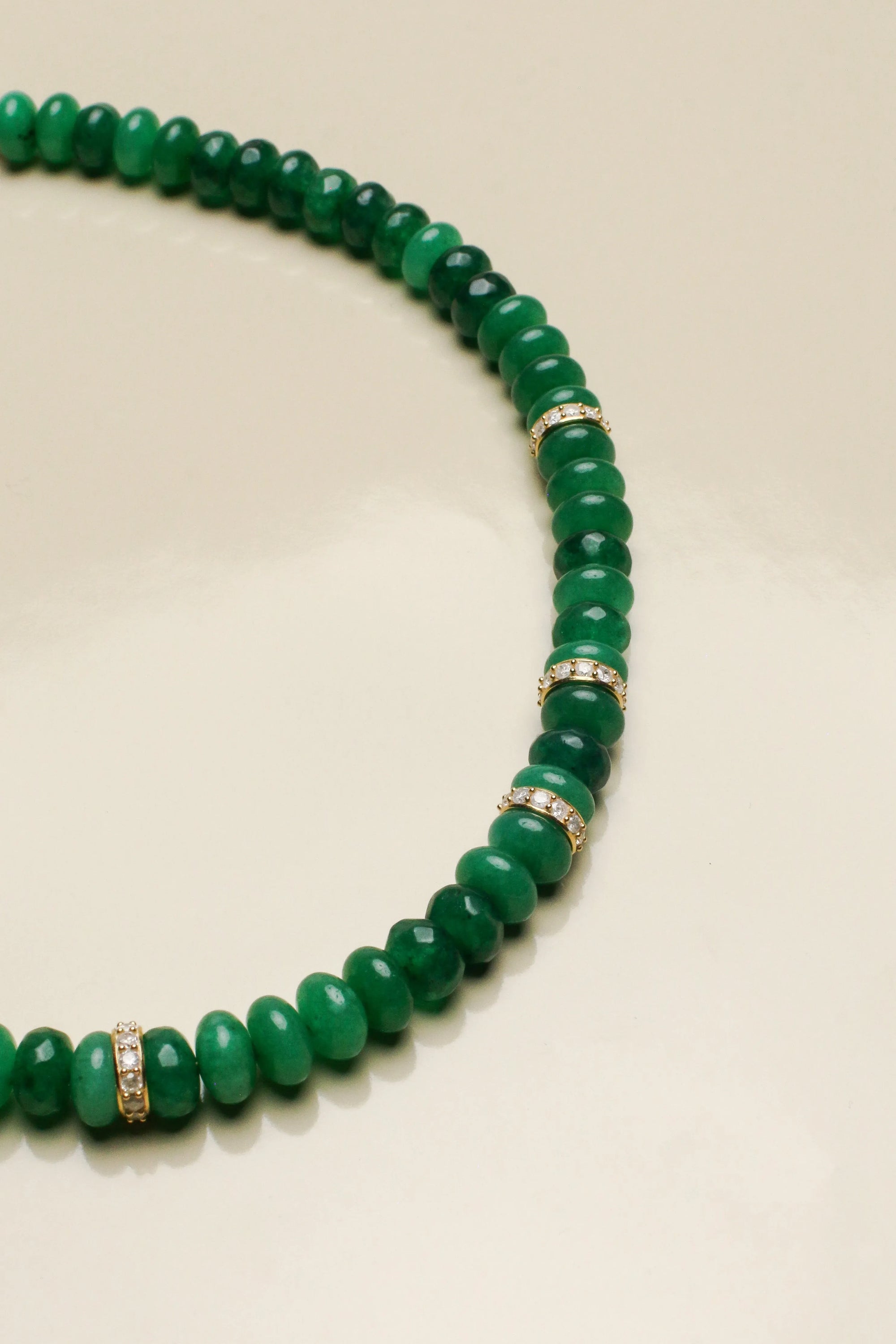 Fanny Necklace - Emerald &amp; Diamond