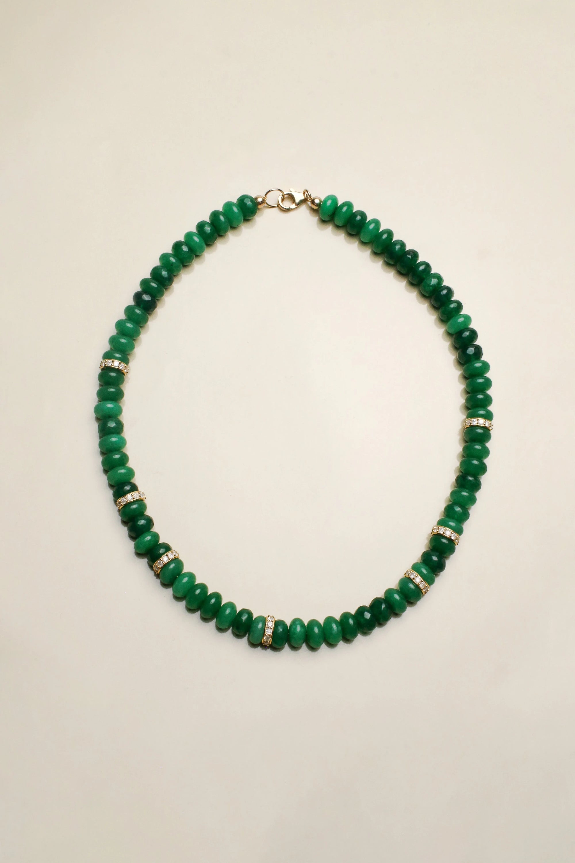 Fanny Necklace - Emerald &amp; Diamond