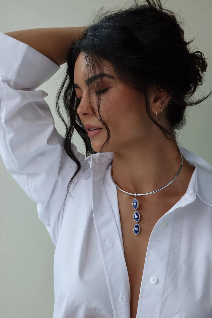 Mayra Evil Eye Choker, MyAleph